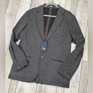 NEW FAHERTY Inlet Knit Blazer - Black Sky Melange